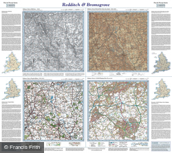 Redditch & Bromsgrove (1831) Past & Present Folded Sheet Map