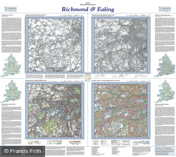 Richmond & Ealing (1816) Past & Present Folded Sheet Map