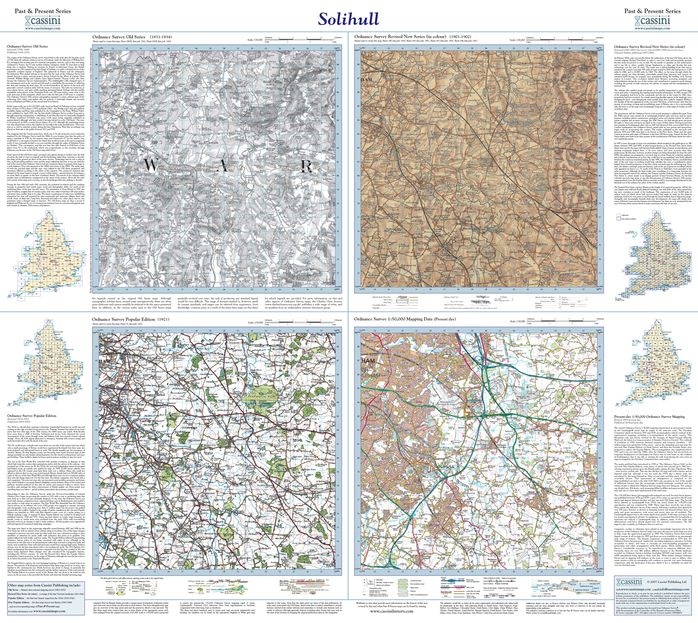 Solihull (1831) Past and Present Sheet Map