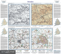 Swindon (1829) Past & Present Folded Sheet Map