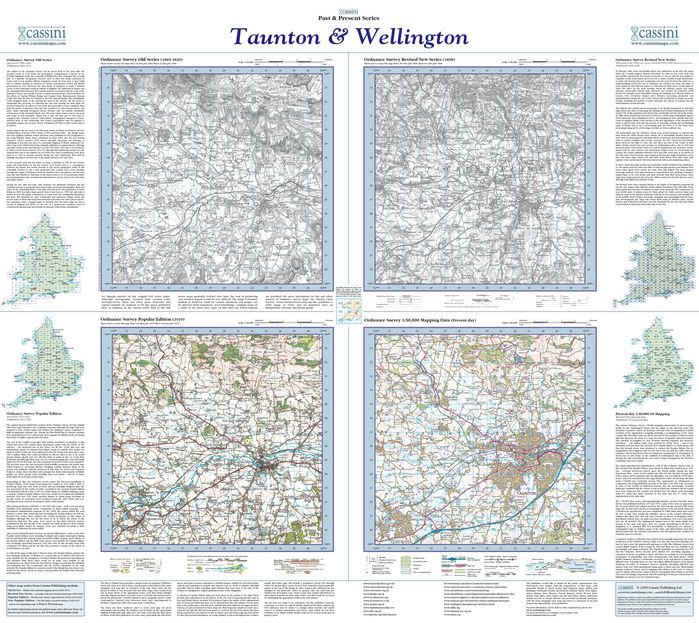 Taunton & Wellington (1809) Past and Present Sheet Map