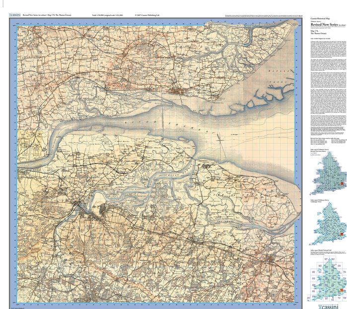 The Thames Estuary (1897) Revised New Colour Series Sheet Map