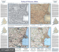 Torbay & Newton Abbot (1809) Past & Present Folded Sheet Map