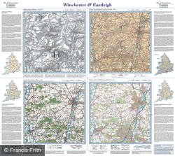 Winchester & Eastleigh (1810) Past & Present Folded Sheet Map
