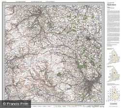 Sheffield & Huddersfield (1923) Popular Edition Folded Sheet Map