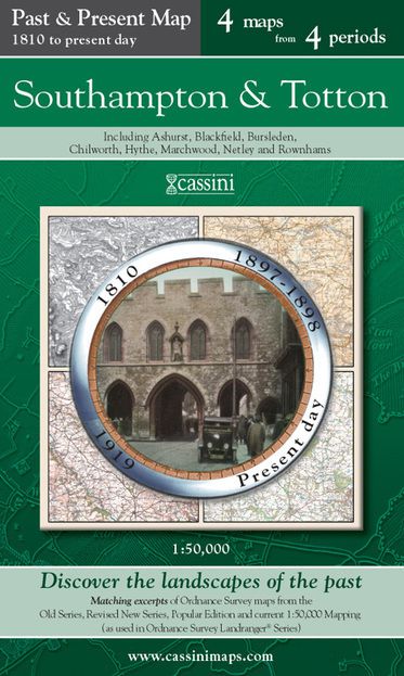 Southampton & Totton (1810) Past & Present Folded Sheet Map