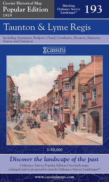 Taunton & Lyme Regis (1919) Popular Edition Folded Sheet Map