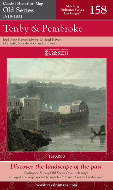 Tenby & Pembroke (1818) Old Edition Folded Sheet Map