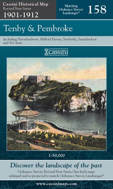 Tenby & Pembroke (1901) Revised New Colour Edition Folded Sheet Map