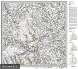 The Black Mountains (1919) Popular Edition Folded Sheet Map