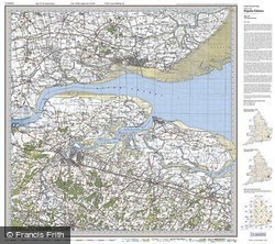 The Thames Estuary (1920) Popular Edition Folded Sheet Map