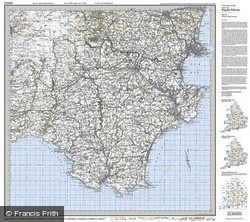 Torbay & South Dartmoor (1919) Popular Edition Folded Sheet Map