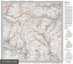 Wensleydale & Upper Wharfedale (1924) Popular Edition Folded Sheet Map