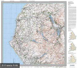 West Cumbria (1925) Popular Edition Folded Sheet Map