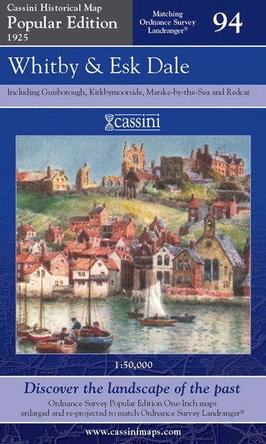 Whitby & Esk Dale (1925) Popular Edition Folded Sheet Map