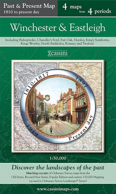 Winchester & Eastleigh (1810) Past & Present Folded Sheet Map