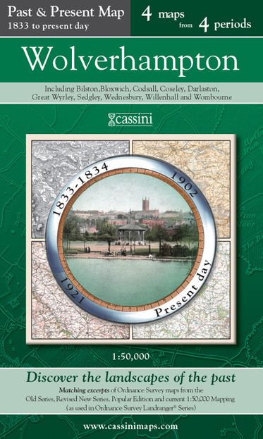 Wolverhampton (1833) Past & Present Folded Sheet Map