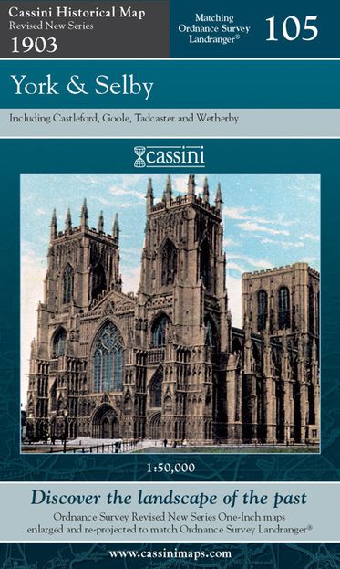 York & Selby (1903) Revised New Colour Edition Folded Sheet Map